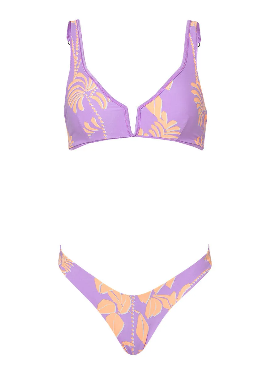 Maaji Metallic Lilac Victoria V Wire Bralette Bikini Top Maaji