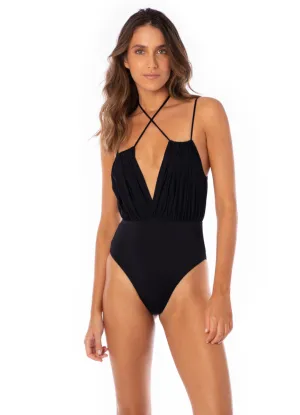Maaji Midnight Ash Audrey V Plunge One Piece Maaji