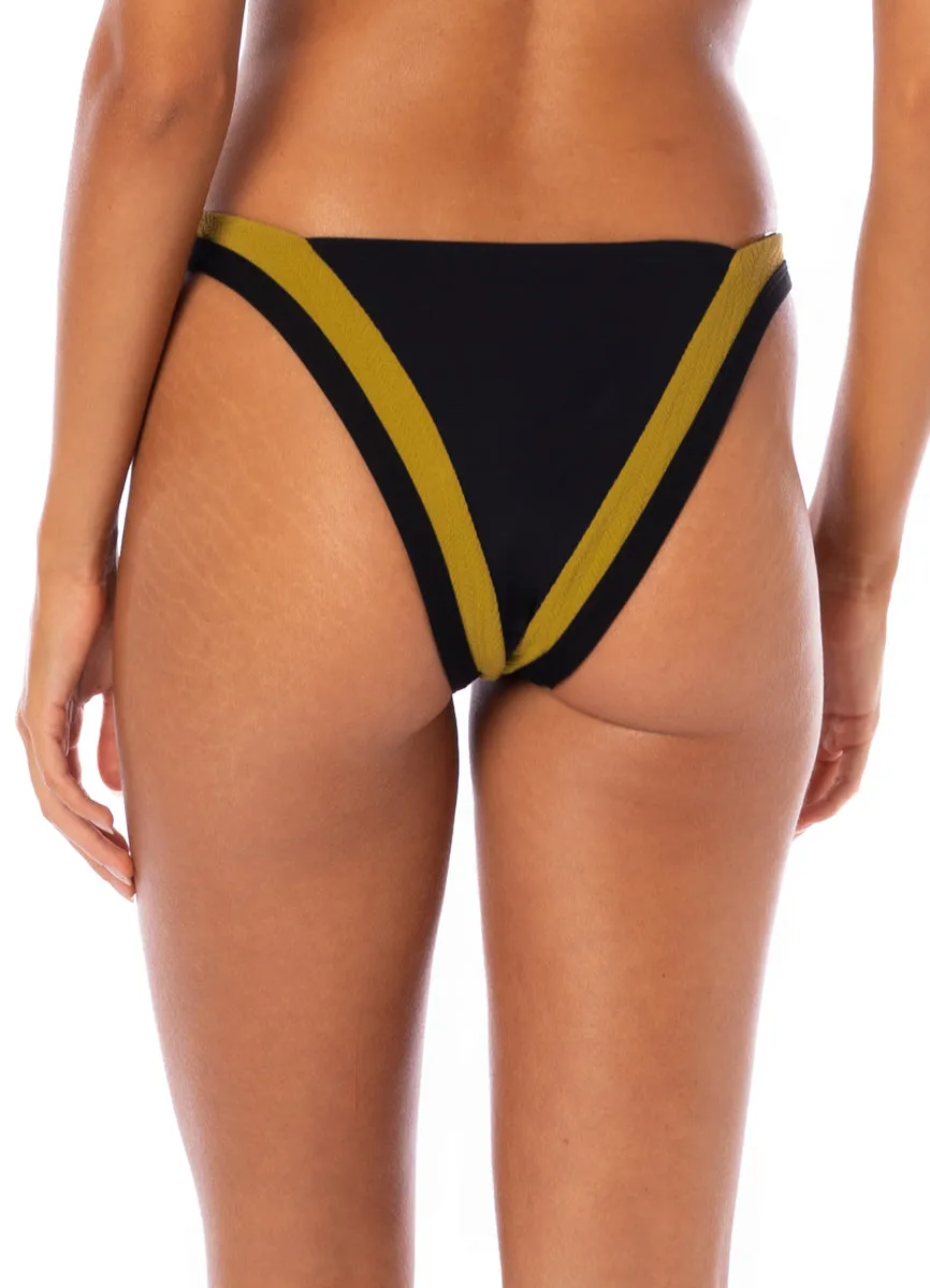 Maaji Midnight Ash Trinity Regular Rise V Front Bikini Bottom Maaji
