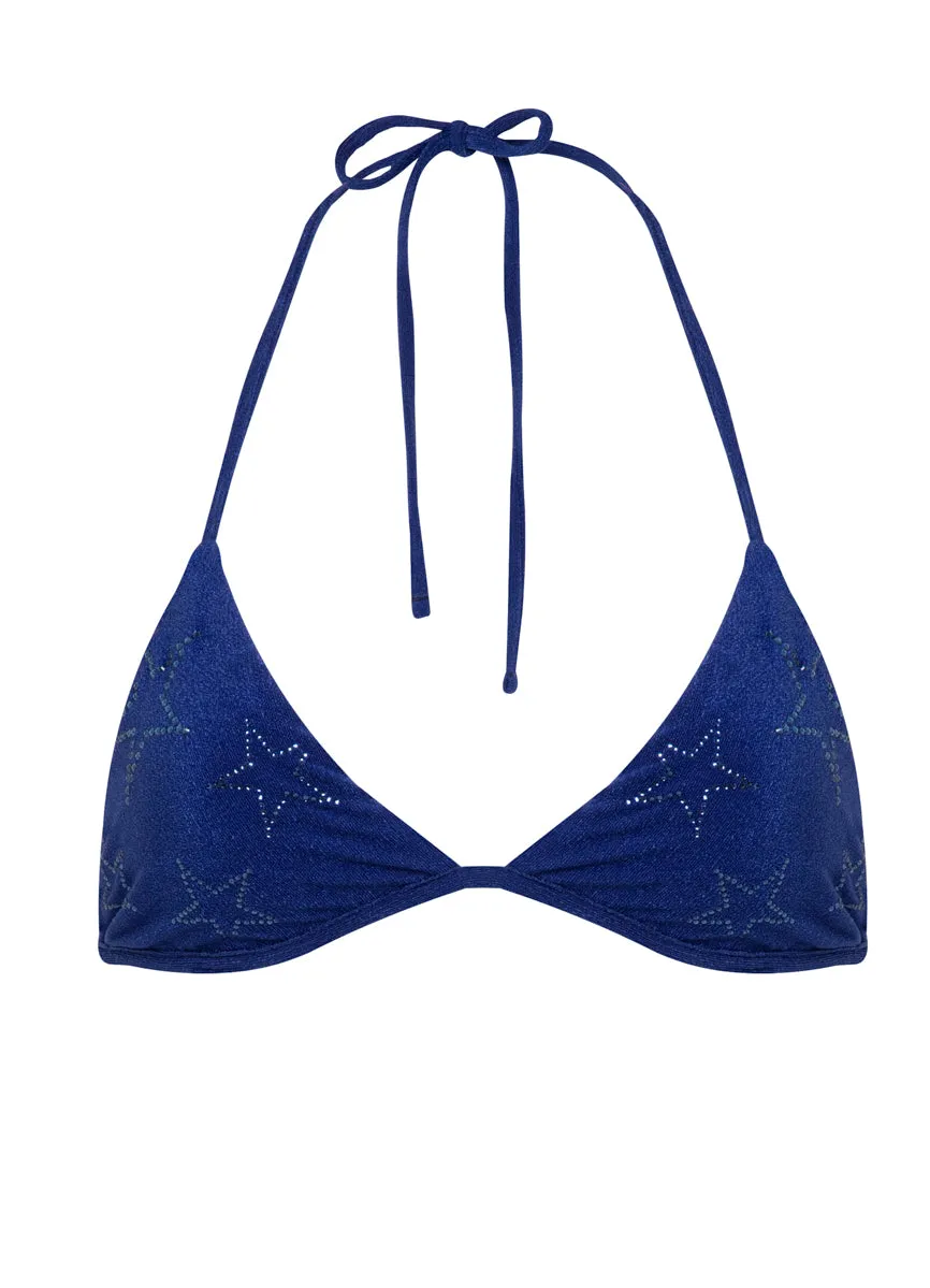 Maaji Midnight Blue Balminess Fixed Triangle Bikini Top Maaji