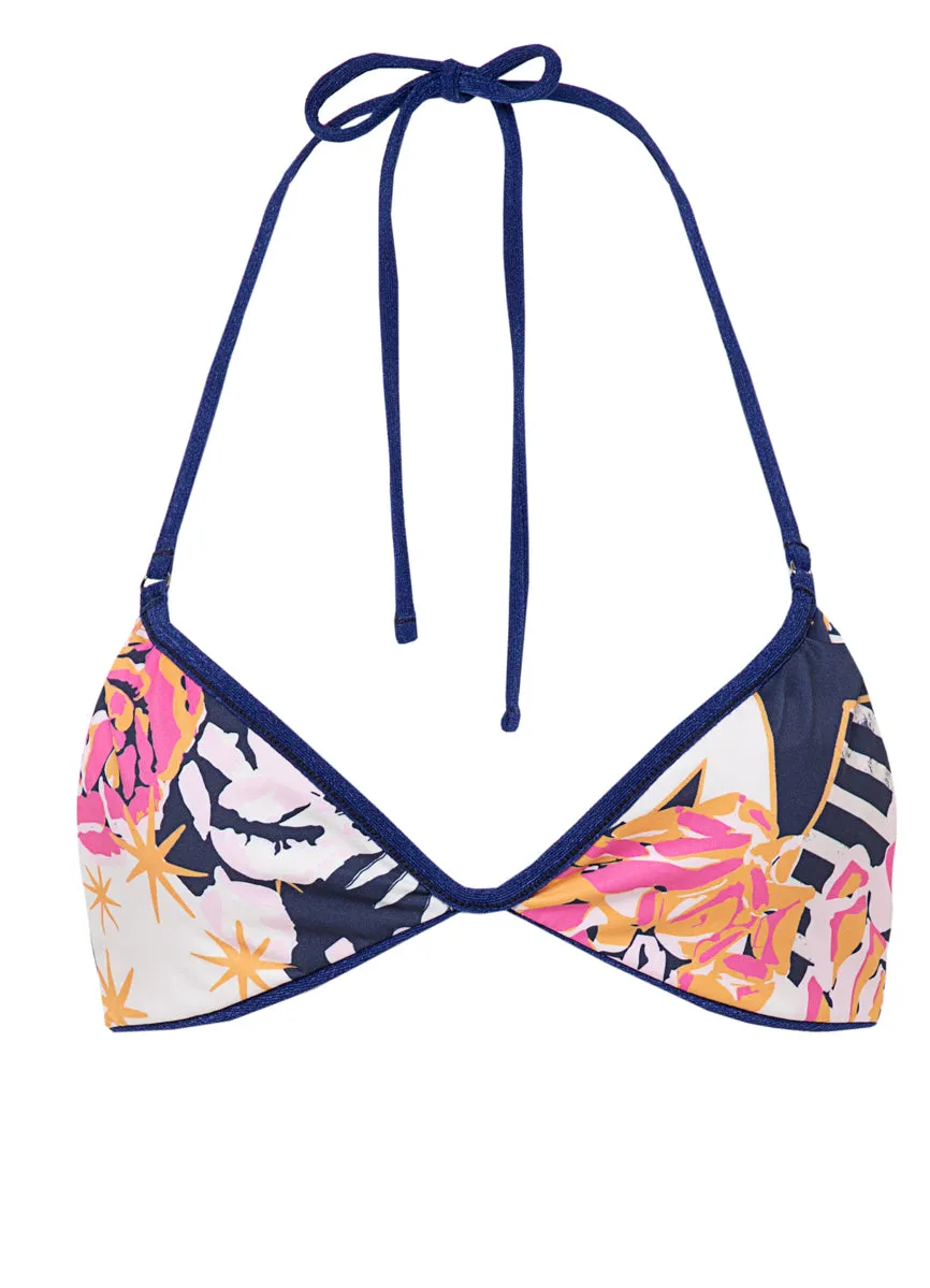 Maaji Midnight Blue Balminess Fixed Triangle Bikini Top Maaji