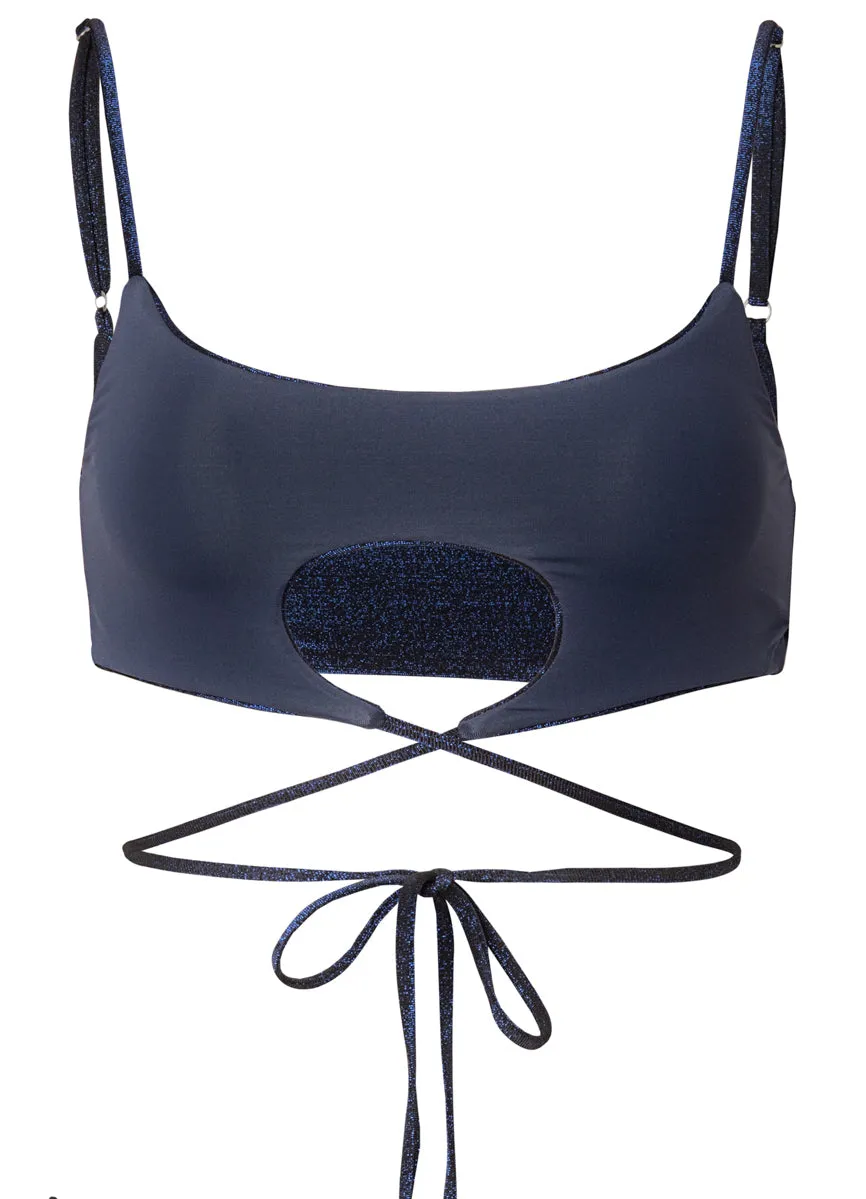 Maaji Midnight Blue Maylee Sporty Bralette Bikini Top Maaji