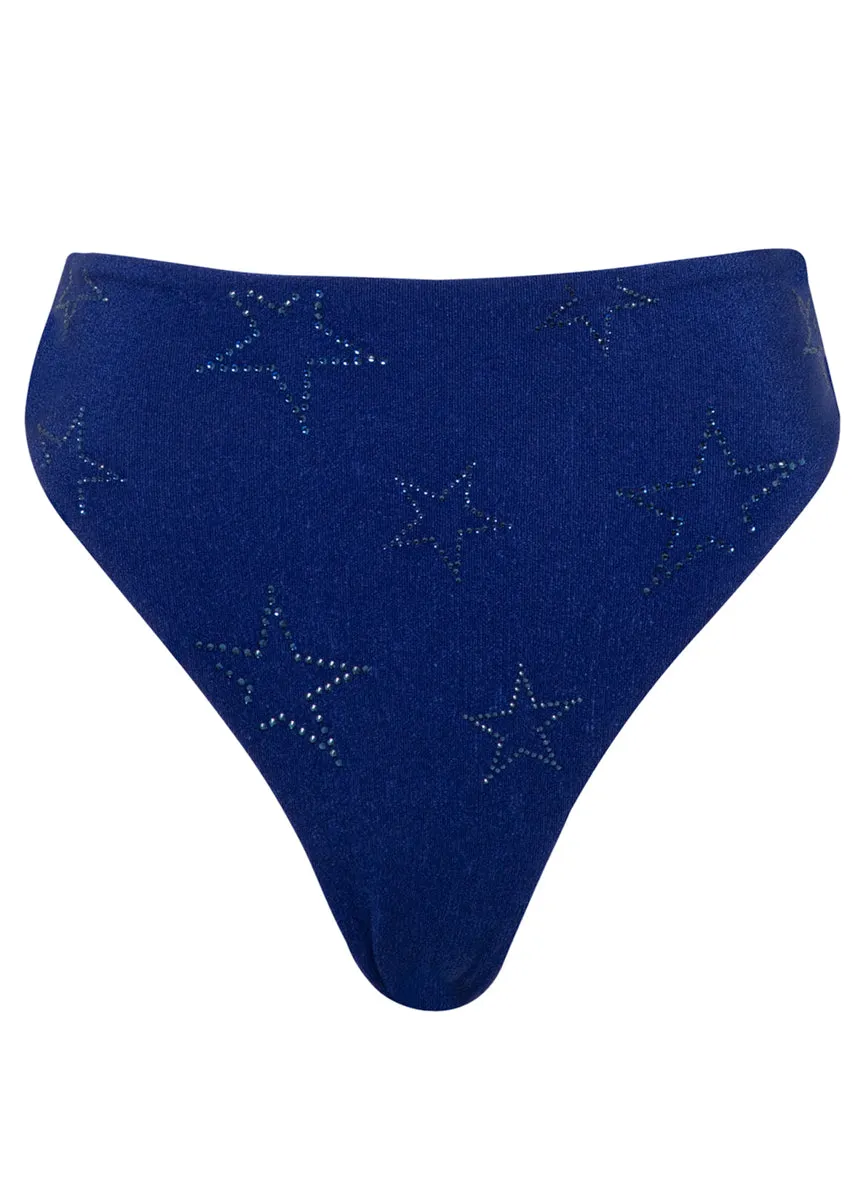 Maaji Midnight Blue Sully High Rise Classic Bikini Bottom Maaji