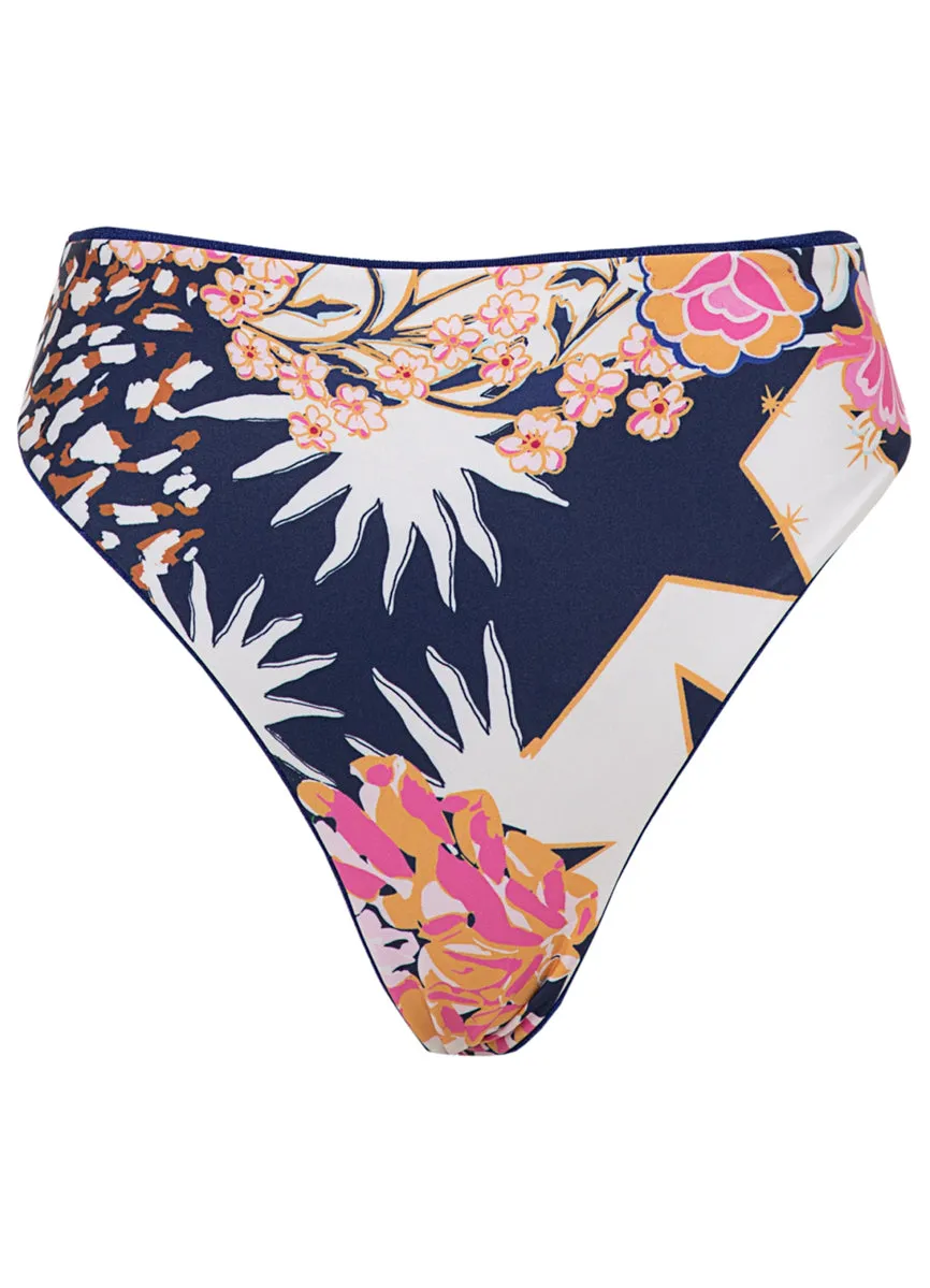 Maaji Midnight Blue Sully High Rise Classic Bikini Bottom Maaji