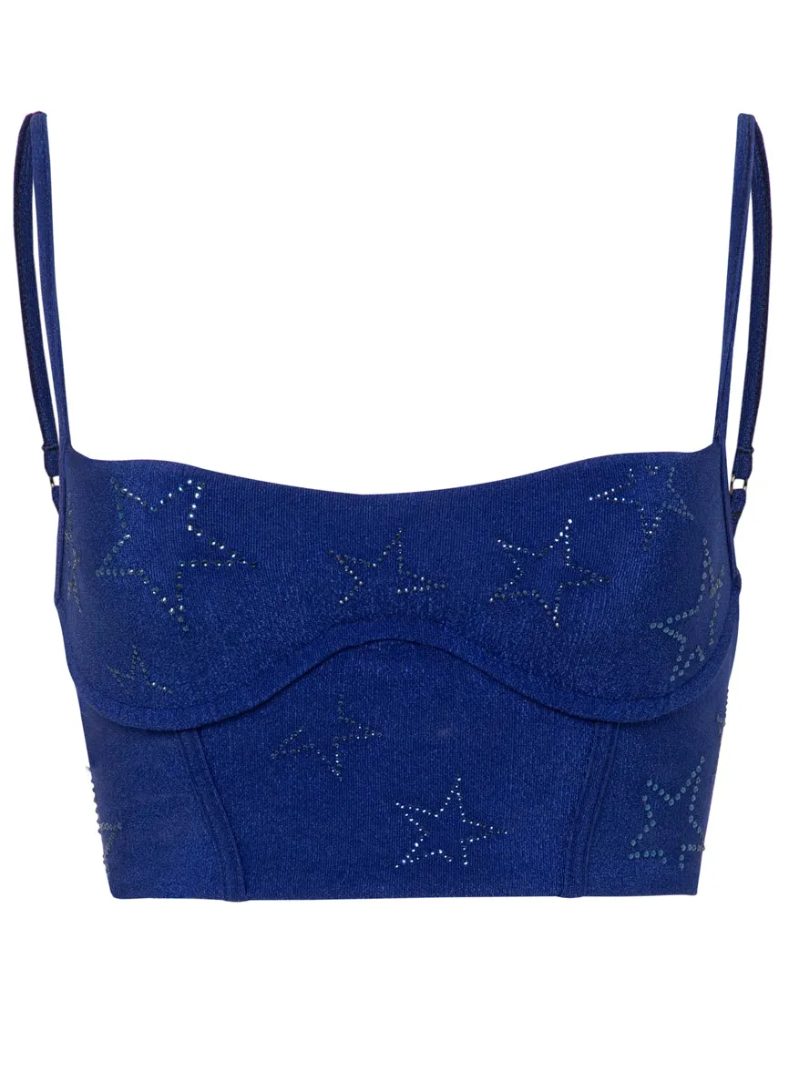 Maaji Midnight Blue Twinkle Underwire Bustier Bikini Top Maaji
