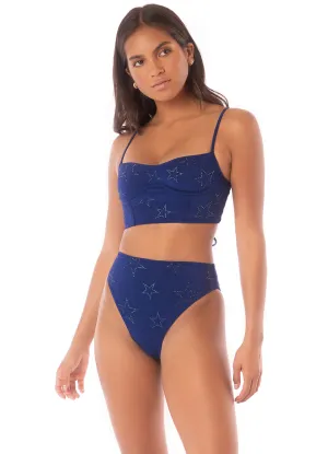 Maaji Midnight Blue Twinkle Underwire Bustier Bikini Top Maaji
