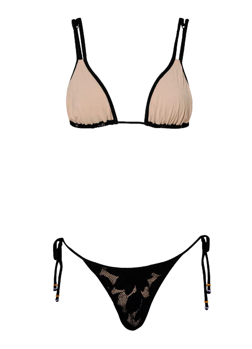 Maaji Midnight Bouquet Itza Sliding Triangle Bikini Top Maaji
