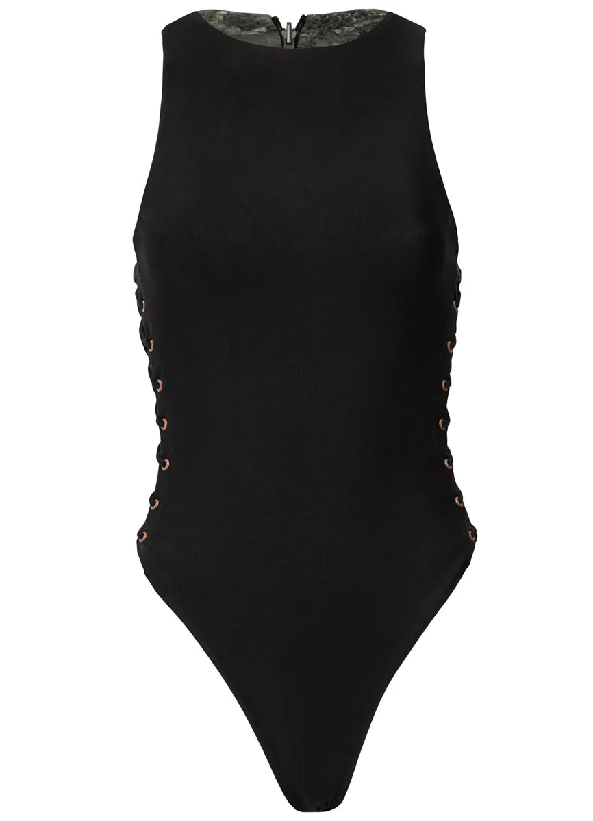 Maaji Midnight Shadow Fleur Cut Out One Piece Maaji