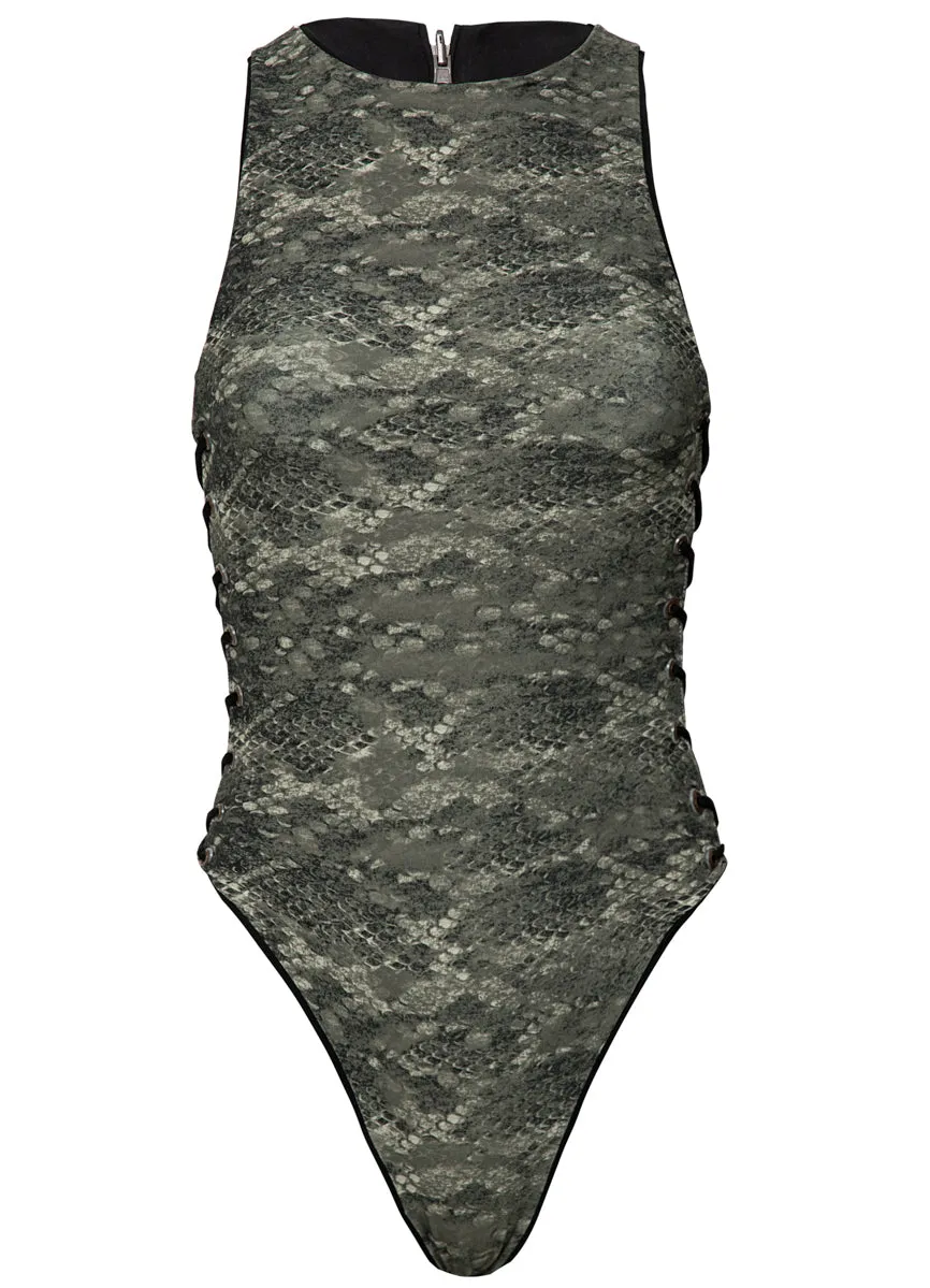 Maaji Midnight Shadow Fleur Cut Out One Piece Maaji