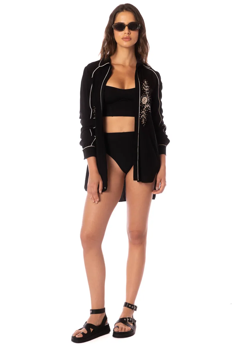 Maaji Midnight Shadow Twinkly Underwire Bustier Bikini Top Maaji