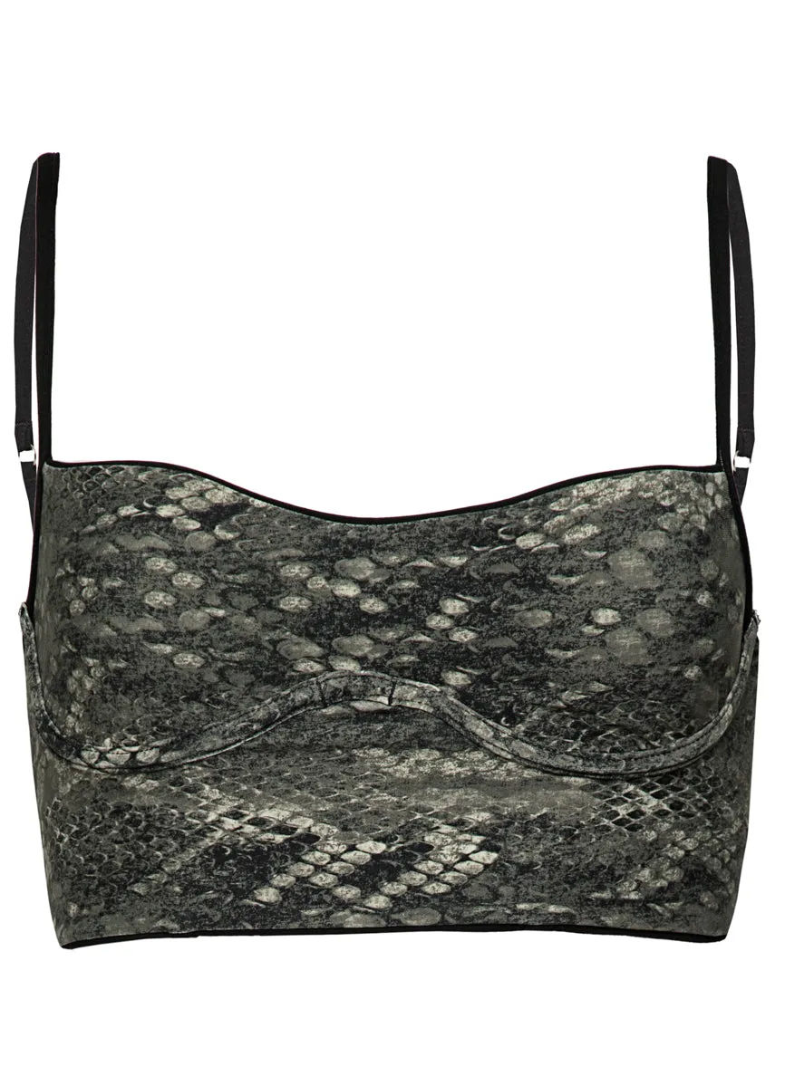 Maaji Midnight Shadow Twinkly Underwire Bustier Bikini Top Maaji
