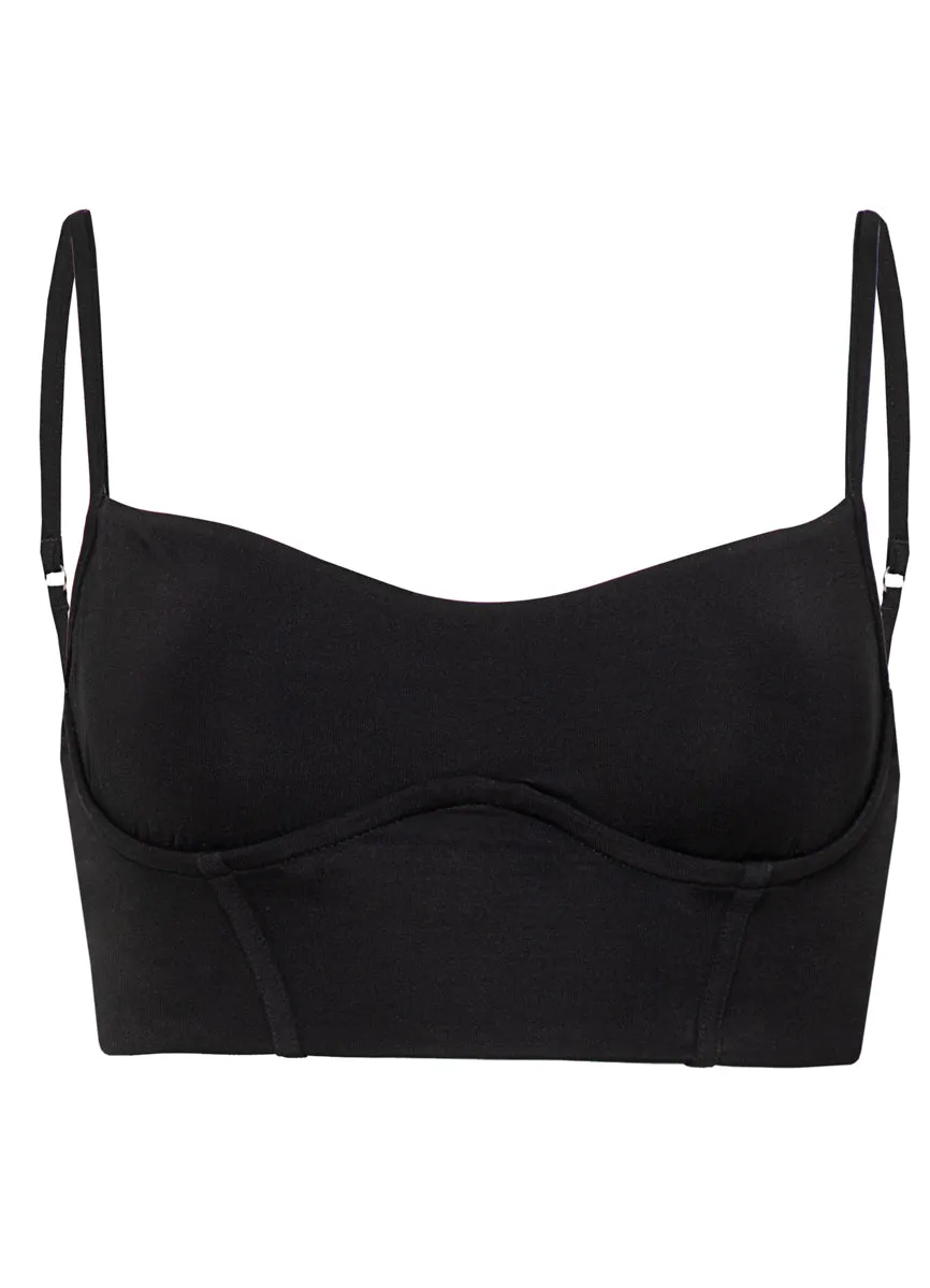 Maaji Midnight Shadow Twinkly Underwire Bustier Bikini Top Maaji