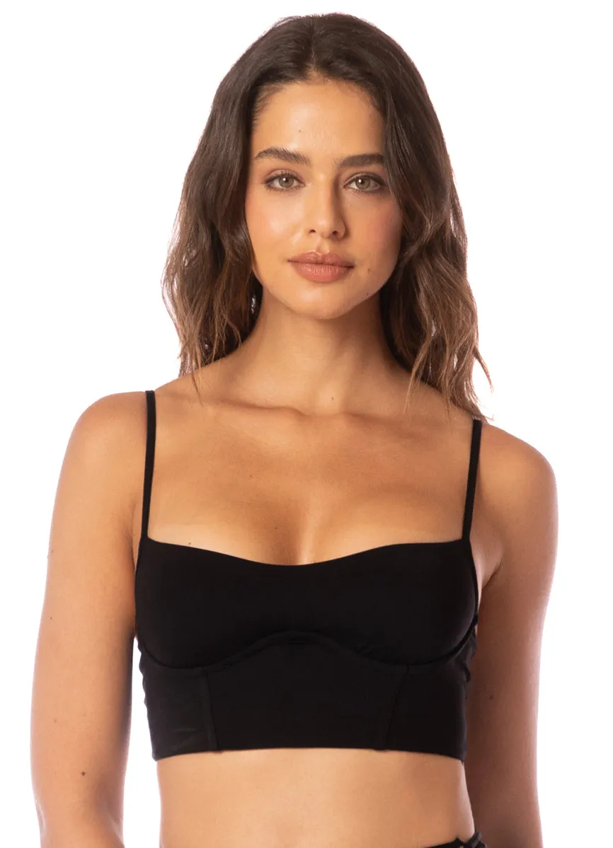 Maaji Midnight Shadow Twinkly Underwire Bustier Bikini Top Maaji