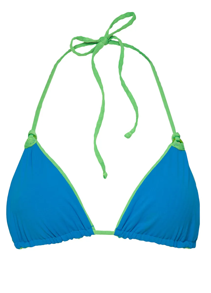 Maaji Mojito Green Balmily Sliding Triangle Bikini Top Maaji