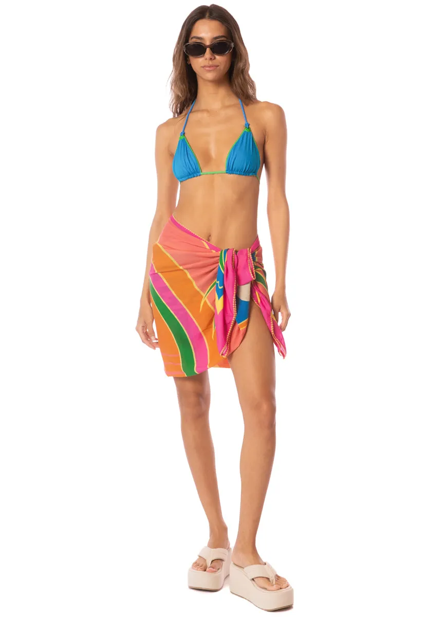 Maaji Mojito Green Balmily Sliding Triangle Bikini Top Maaji