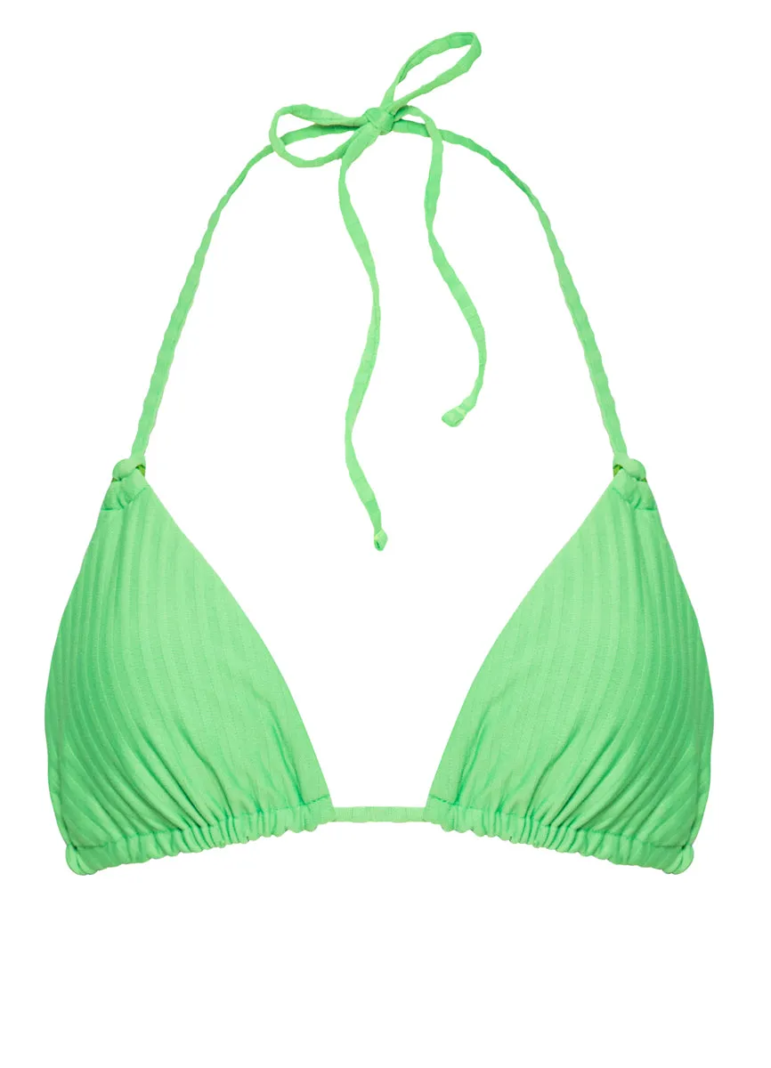 Maaji Mojito Green Balmily Sliding Triangle Bikini Top Maaji