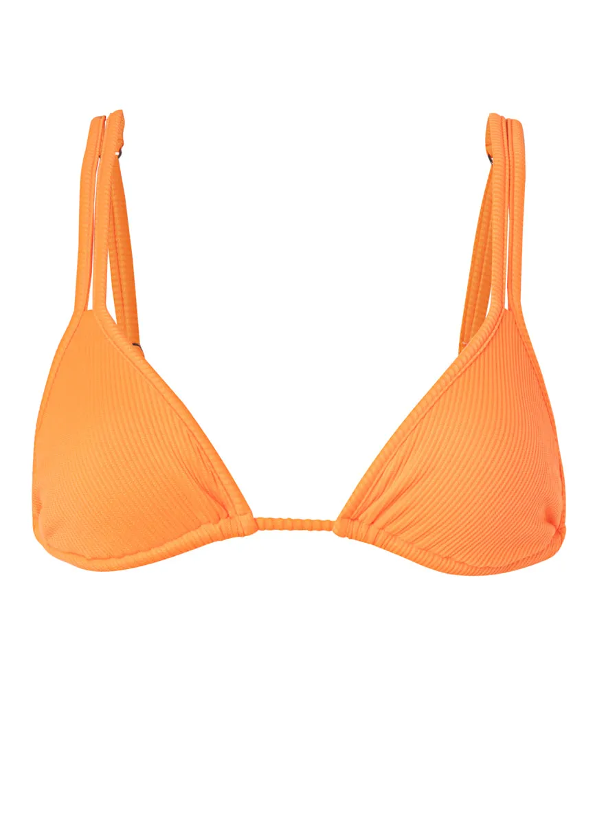 Maaji Neon Orange Itza Sliding Triangle Bikini Top Maaji