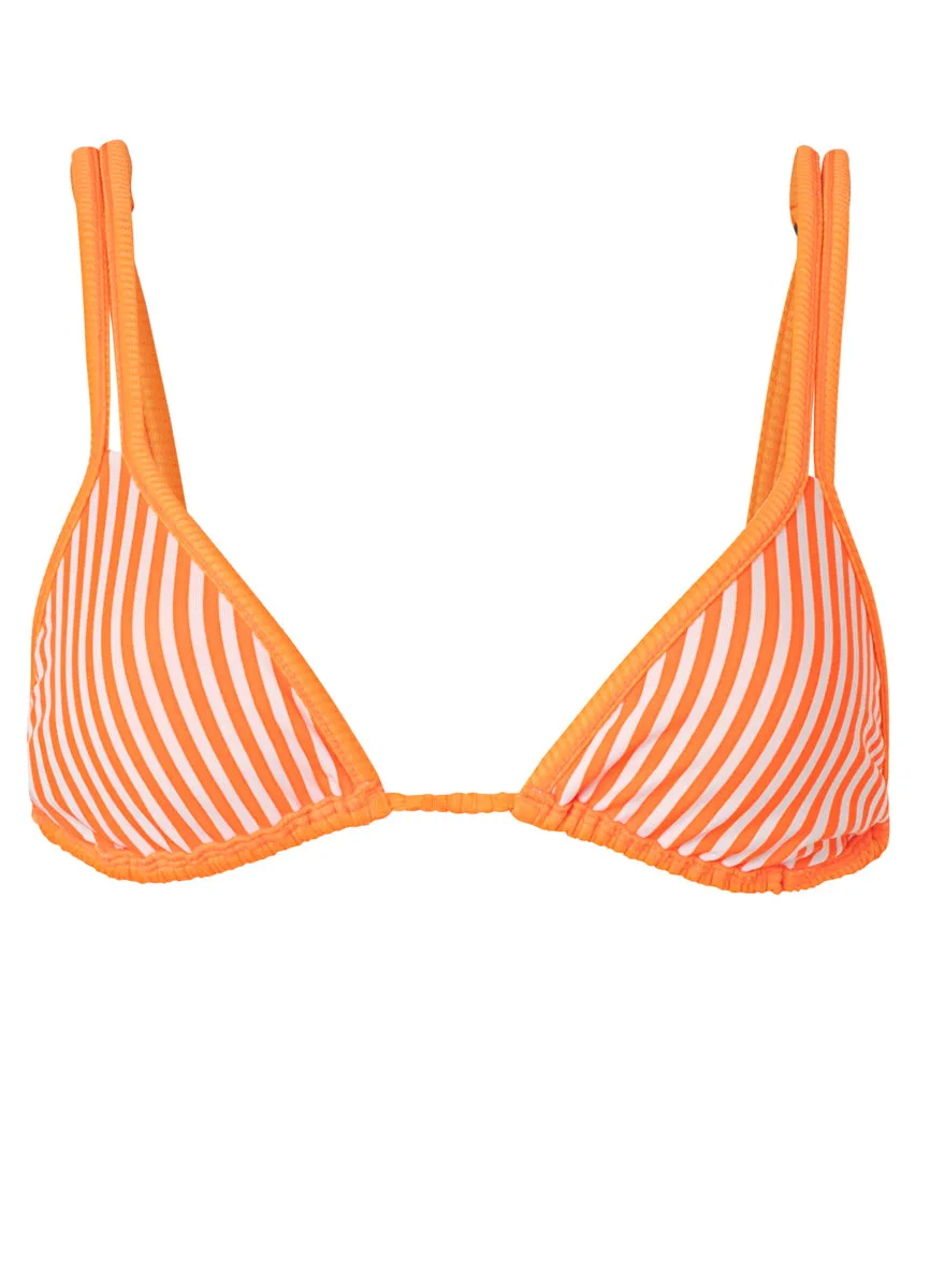 Maaji Neon Orange Itza Sliding Triangle Bikini Top Maaji