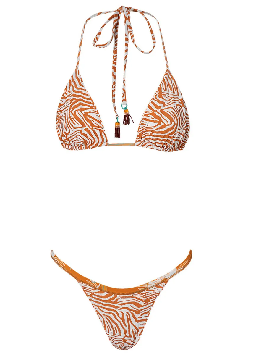 Maaji Nostalgic Florals Nusa Regular Rise Split Strap Bikini Bottom Maaji