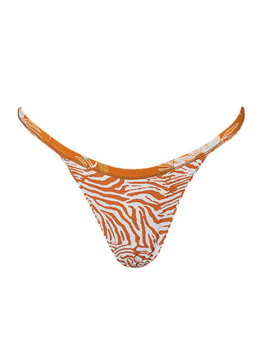 Maaji Nostalgic Florals Nusa Regular Rise Split Strap Bikini Bottom Maaji