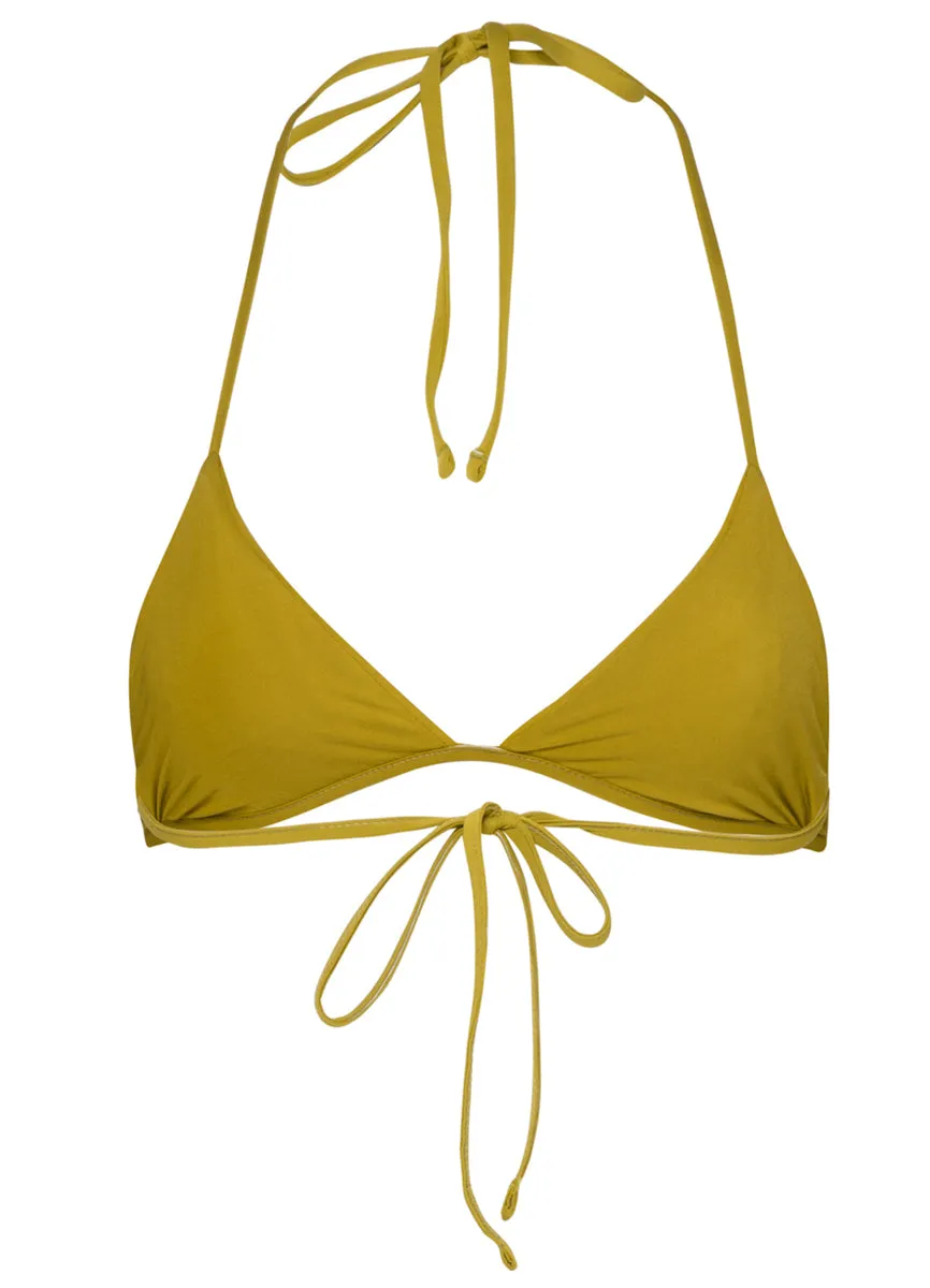 Maaji Olive Palmetto Balminess Fixed Triangle Bikini Top Maaji