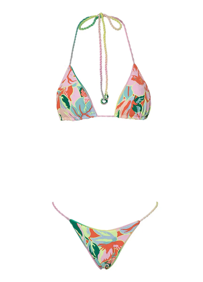 Maaji Ombre Prism Midi Braid Regular Rise Single Strap Bikini Bottom Maaji