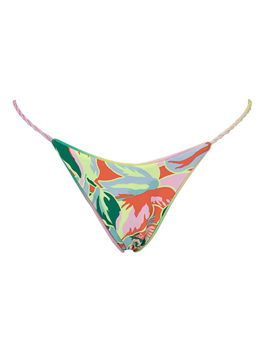 Maaji Ombre Prism Midi Braid Regular Rise Single Strap Bikini Bottom Maaji