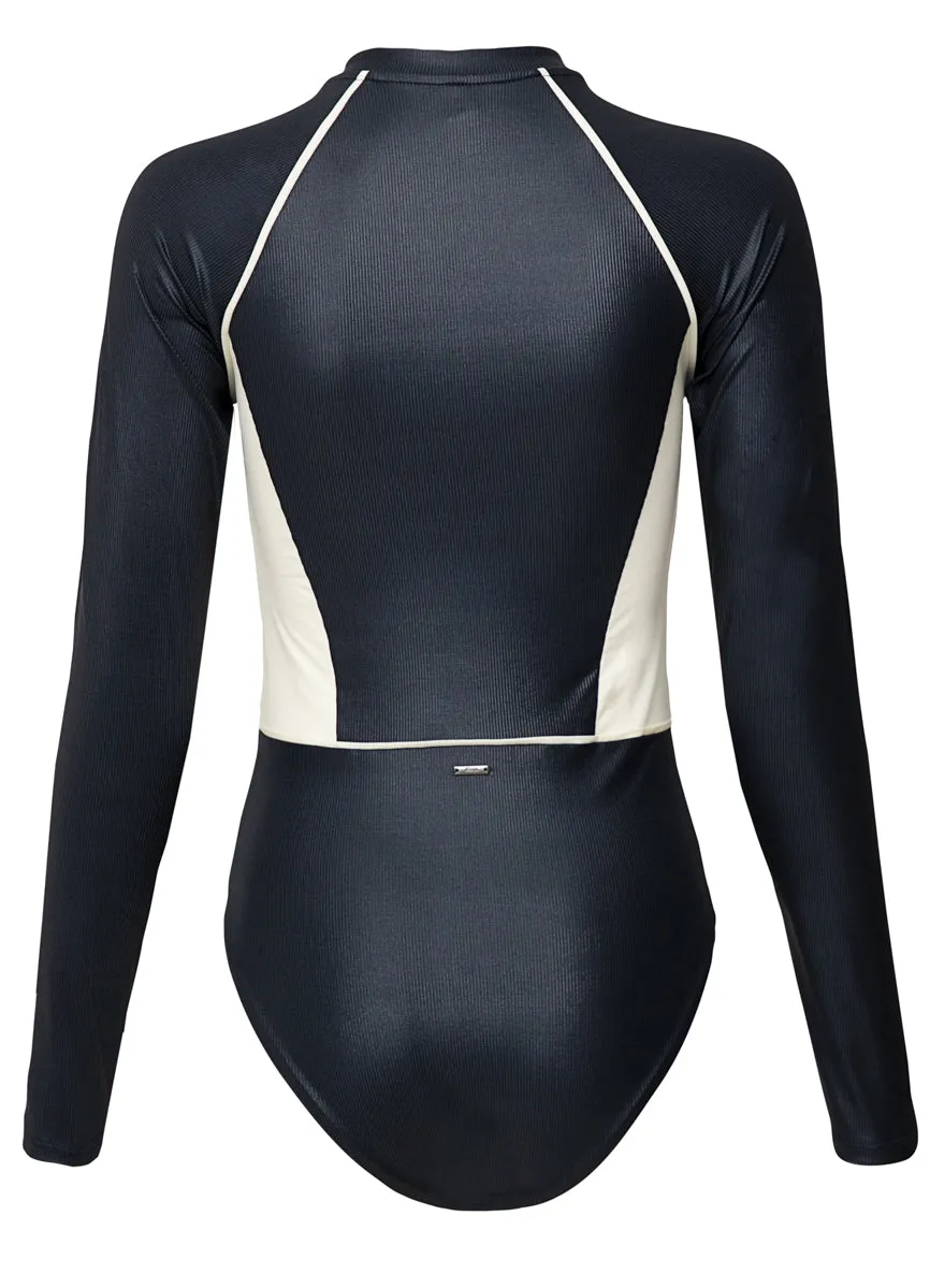 Maaji Onyx Black Cardiness Signature Cut Surf One Piece Maaji