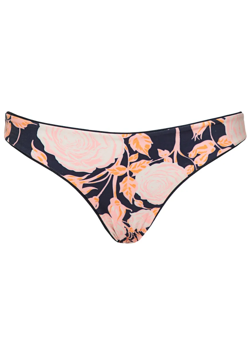 Maaji Onyx Black Flirt Low Rise Thin Side Bikini Bottom Maaji
