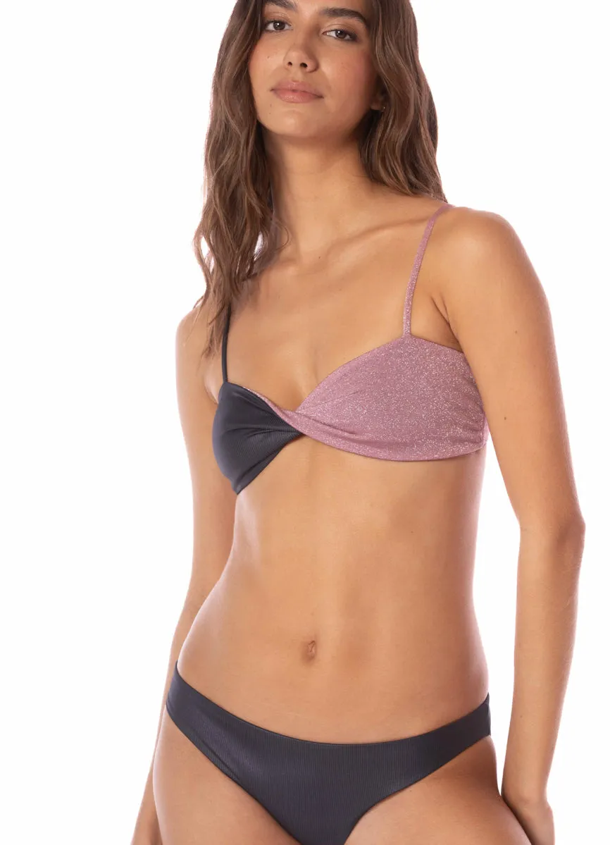 Maaji Onyx Black Sunburst Classic Bralette Bikini Top Maaji