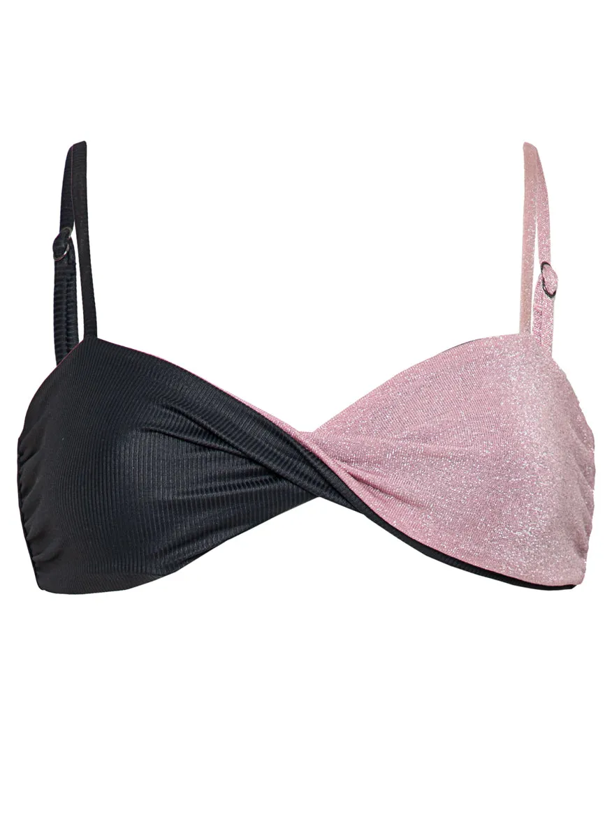 Maaji Onyx Black Sunburst Classic Bralette Bikini Top Maaji