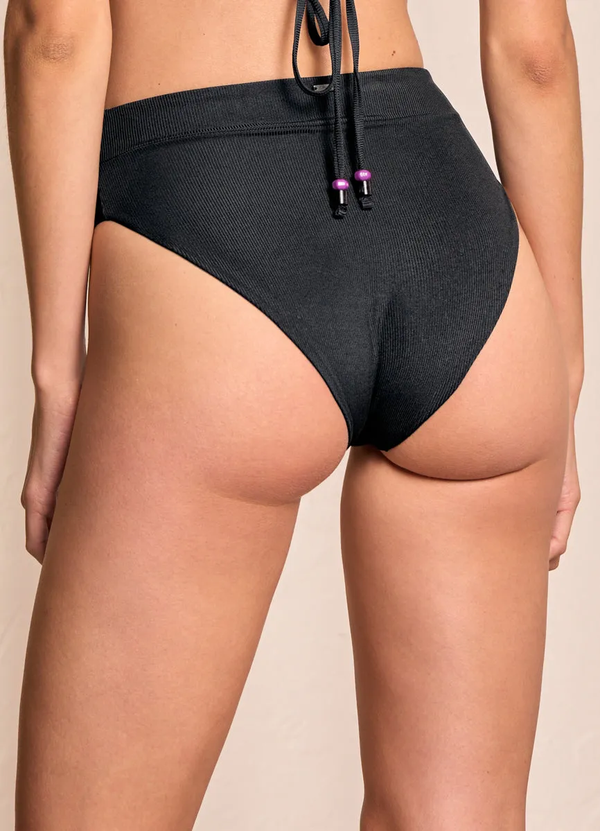 Maaji Onyx Suzy Q High Rise/High Leg Bikini Bottom Maaji