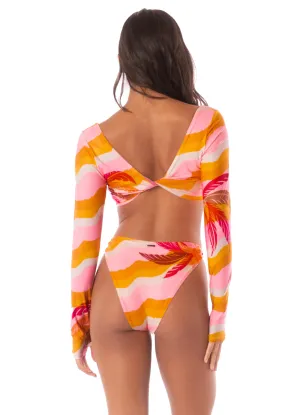 Maaji Paradiso Waves Chance High Rise Thin Side Bikini Bottom Maaji