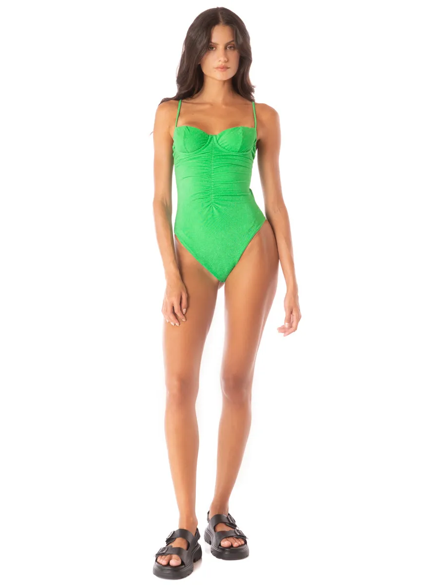 Maaji Parakeet Green Cuba Underwire One Piece Maaji
