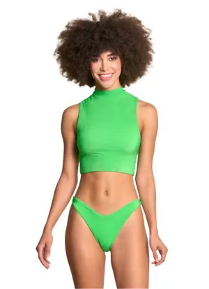 Maaji Parakeet Green Ipanema Swim Crop Top Maaji