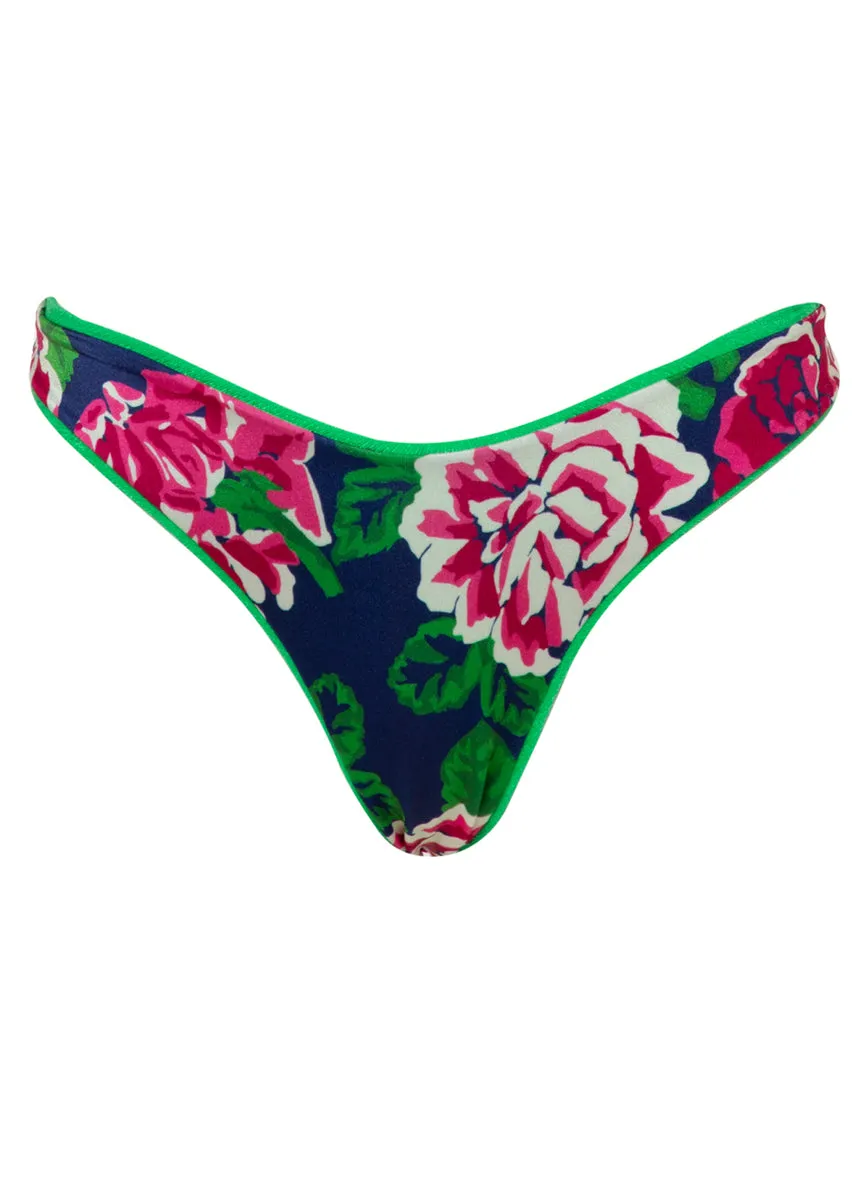 Maaji Parakeet Green Splendour Regular Rise Thin Side Bikini Bottom Maaji
