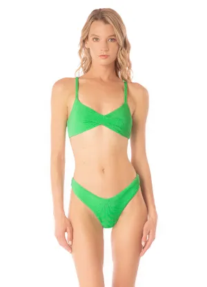 Maaji Parakeet Green Temis Classic Bralette Bikini Top Maaji