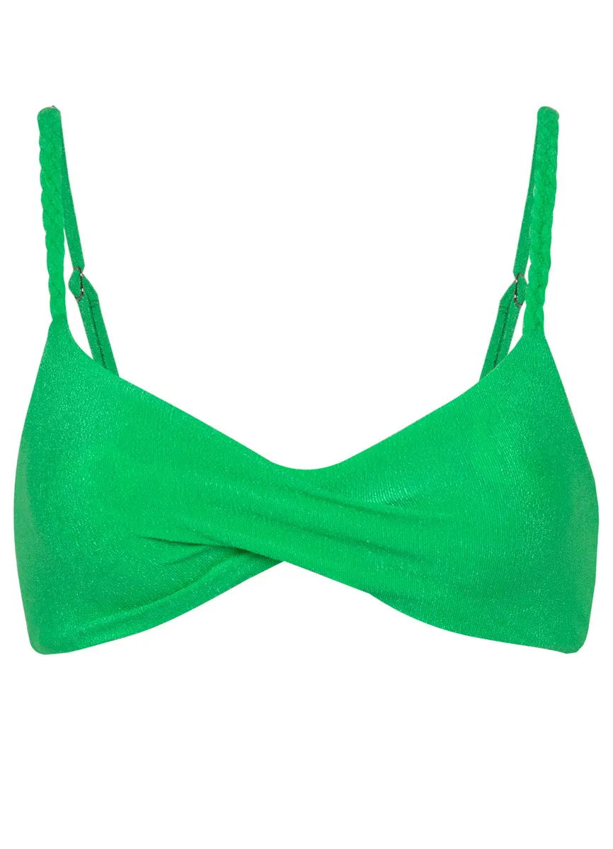 Maaji Parakeet Green Temis Classic Bralette Bikini Top Maaji