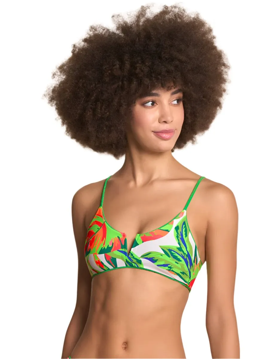 Maaji Parakeet Green Vittoria V Wire Bralette Bikini Top Maaji