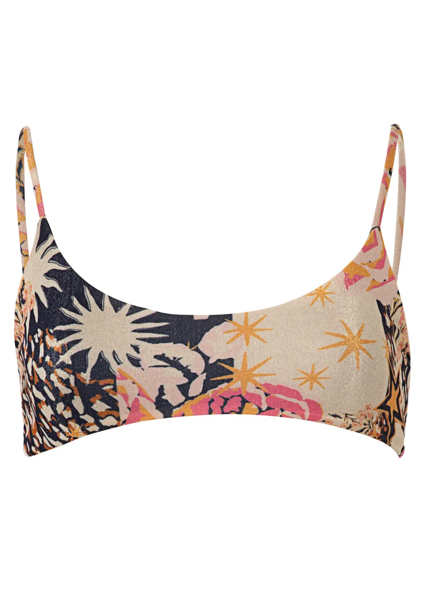 Maaji Patchwork Rose Micah Classic Bralette Bikini Top Maaji