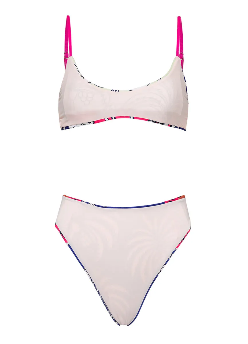 Maaji Periwinkle Palms Charlize Classic Bralette Bikini Top Maaji