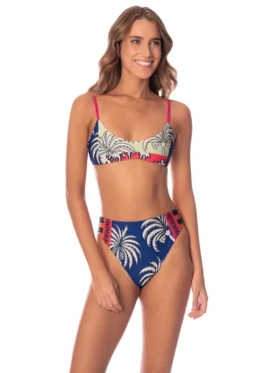 Maaji Periwinkle Palms Charlize Classic Bralette Bikini Top Maaji