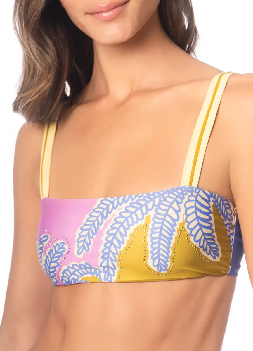 Maaji Periwinkle Palms Inessa Classic Bralette Bikini Top Maaji
