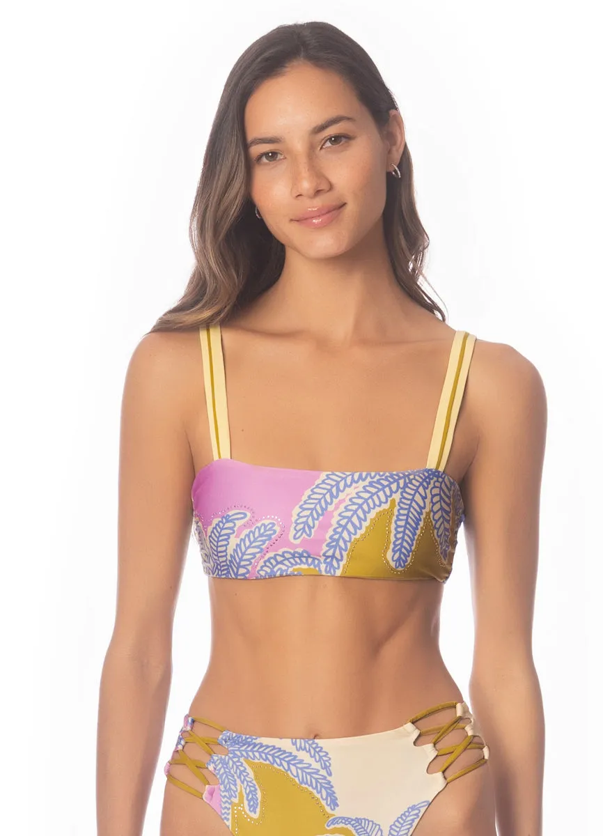Maaji Periwinkle Palms Inessa Classic Bralette Bikini Top Maaji
