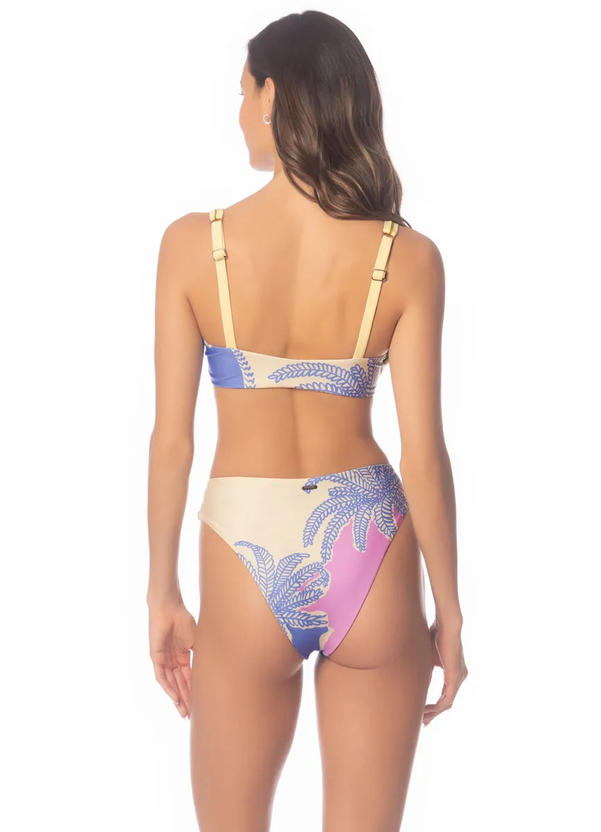 Maaji Periwinkle Palms Inessa Classic Bralette Bikini Top Maaji