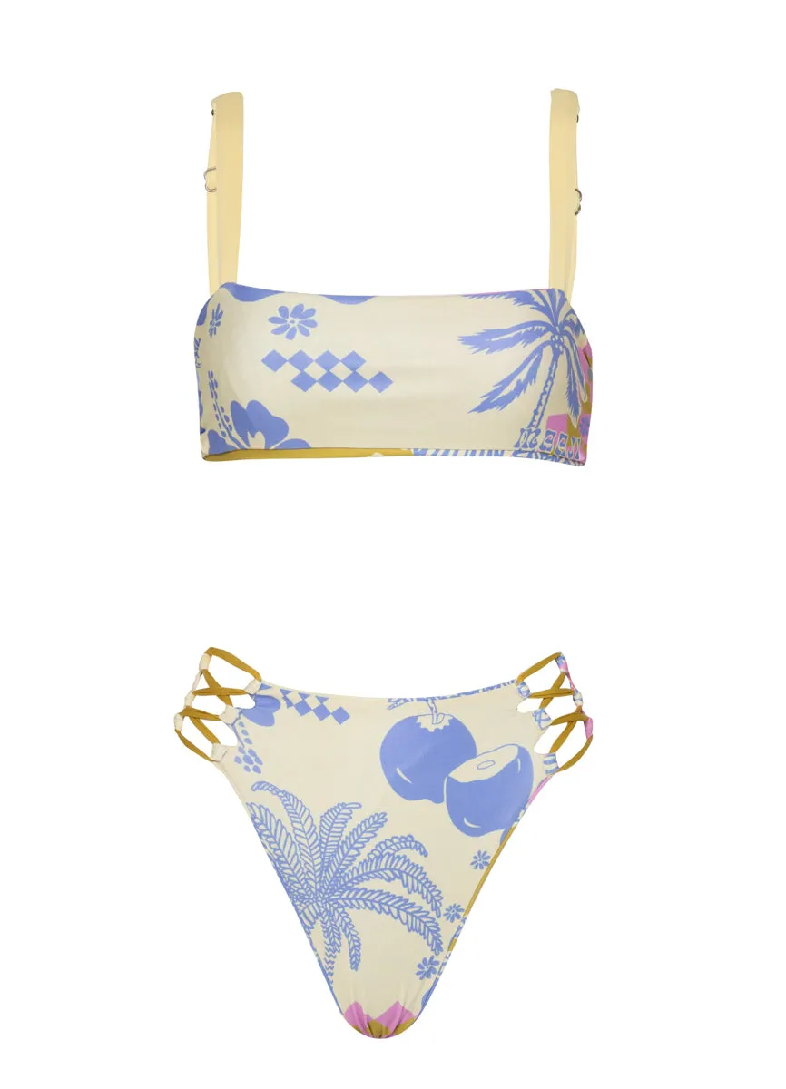 Maaji Periwinkle Palms Inessa Classic Bralette Bikini Top Maaji