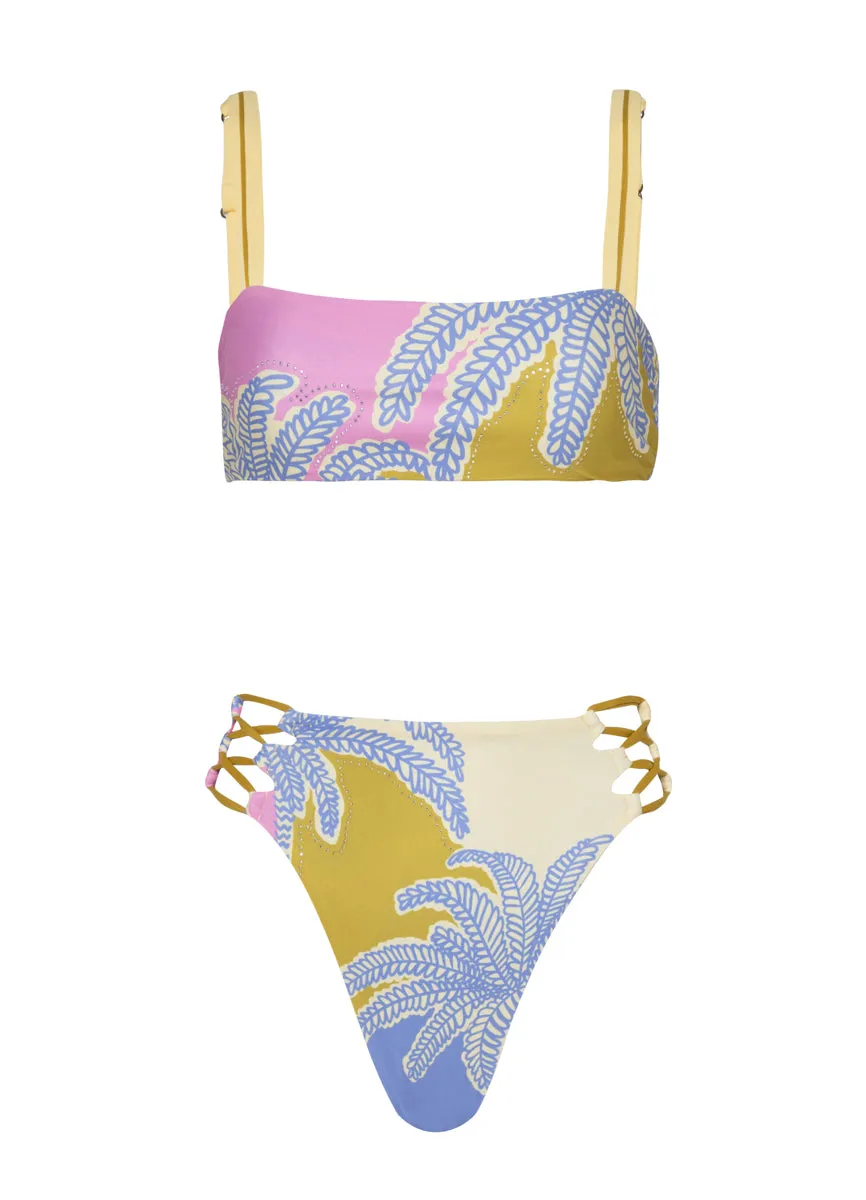 Maaji Periwinkle Palms Inessa Classic Bralette Bikini Top Maaji