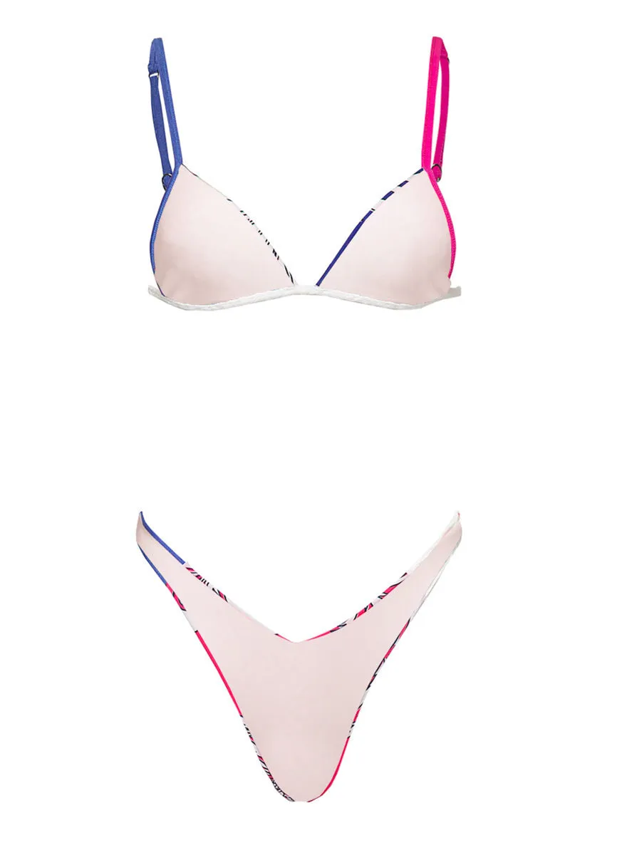 Maaji Periwinkle Palms Maisie Fixed Triangle Bikini Top Maaji