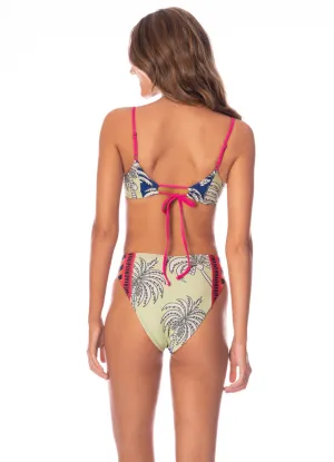 Maaji Periwinkle Palms Sussac High Rise Classic Bikini Bottom Maaji