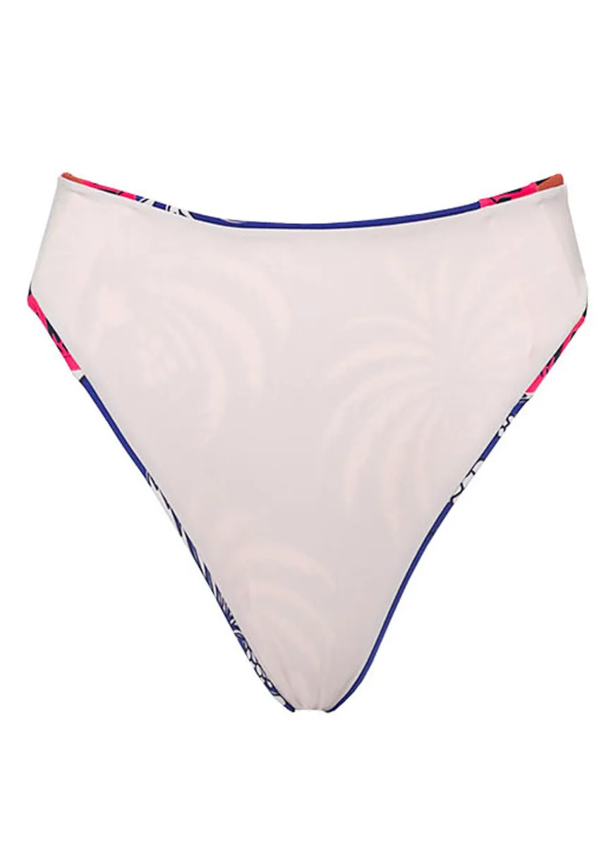 Maaji Periwinkle Palms Sussac High Rise Classic Bikini Bottom Maaji